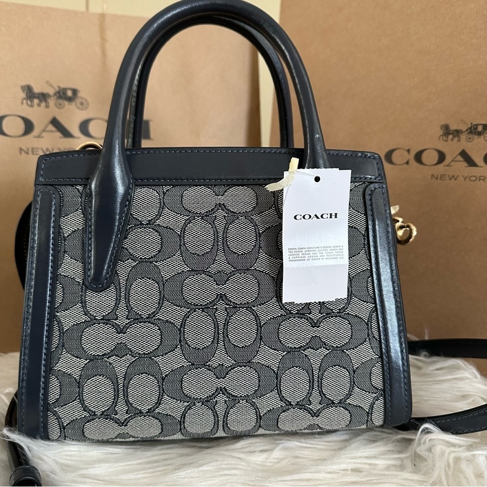 New Coach Andrea Carryall Bag In Signature Jacquard satchel bag - Picture 9 of 15